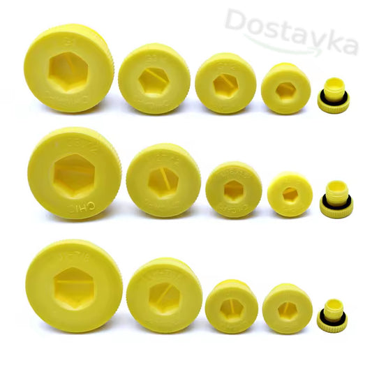 Plastic screw sealing plug with ring M10 - M30 (UNF-20)