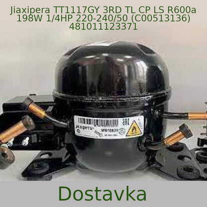 Compressor Jiaxipera TT1117GY 3RD TL CP LS R600a 198W for household refrigerator