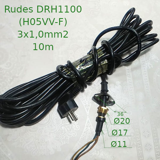 drainage pump Rudes DRH1100 (H05VV-F) 3G1,0mm2 10m (B07) power cable assy