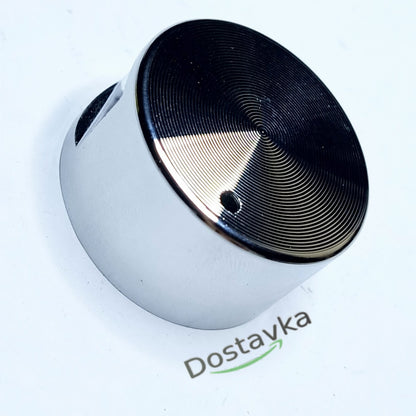 Metal silver control knob for oven hob Hansa/ Gorenje 6 mm 4*6 d37 h19