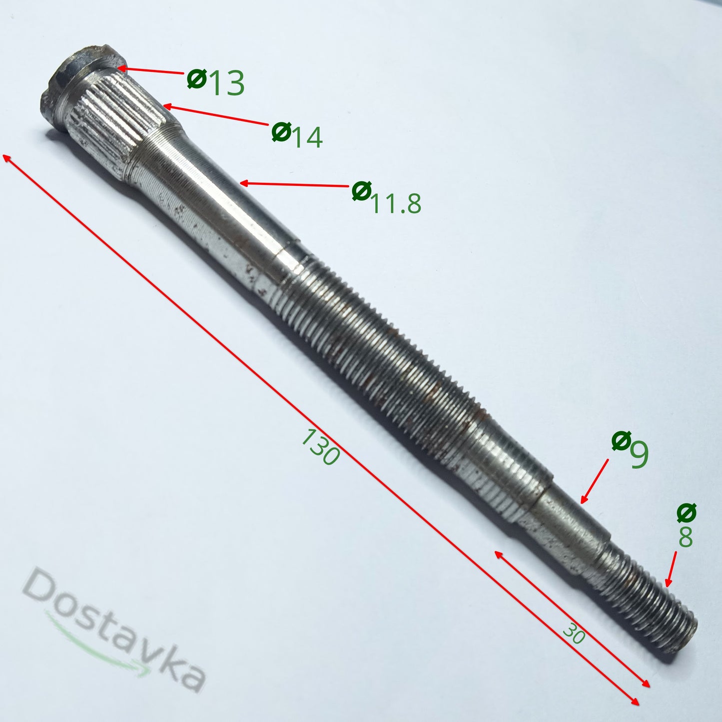Rod L130 thread 8 single-valve vibration pump Dachnik