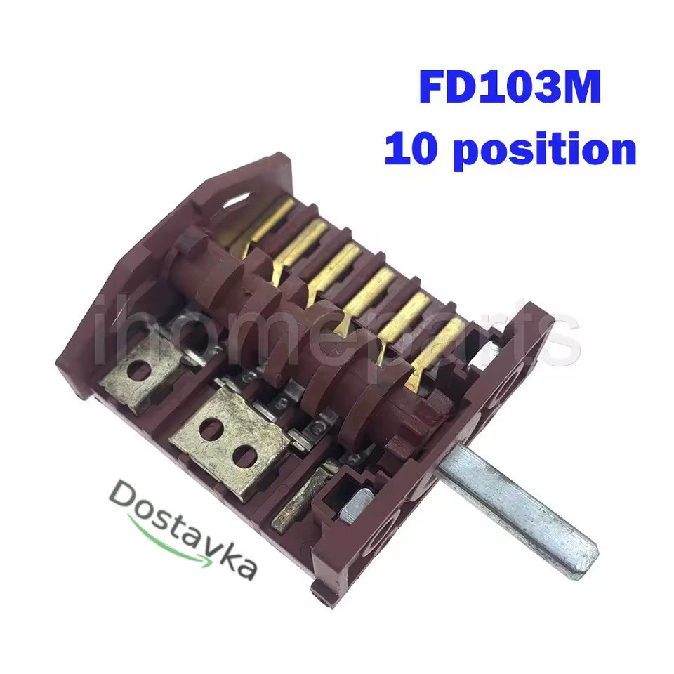 Baumatic oven Rotary selector switch FD103M AC 250V 16A 10 positions