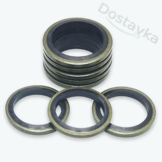 M5-M24 Sealing Washer Gasket Ring for High Pressure Hydraulic Connections (Metal + NBR)