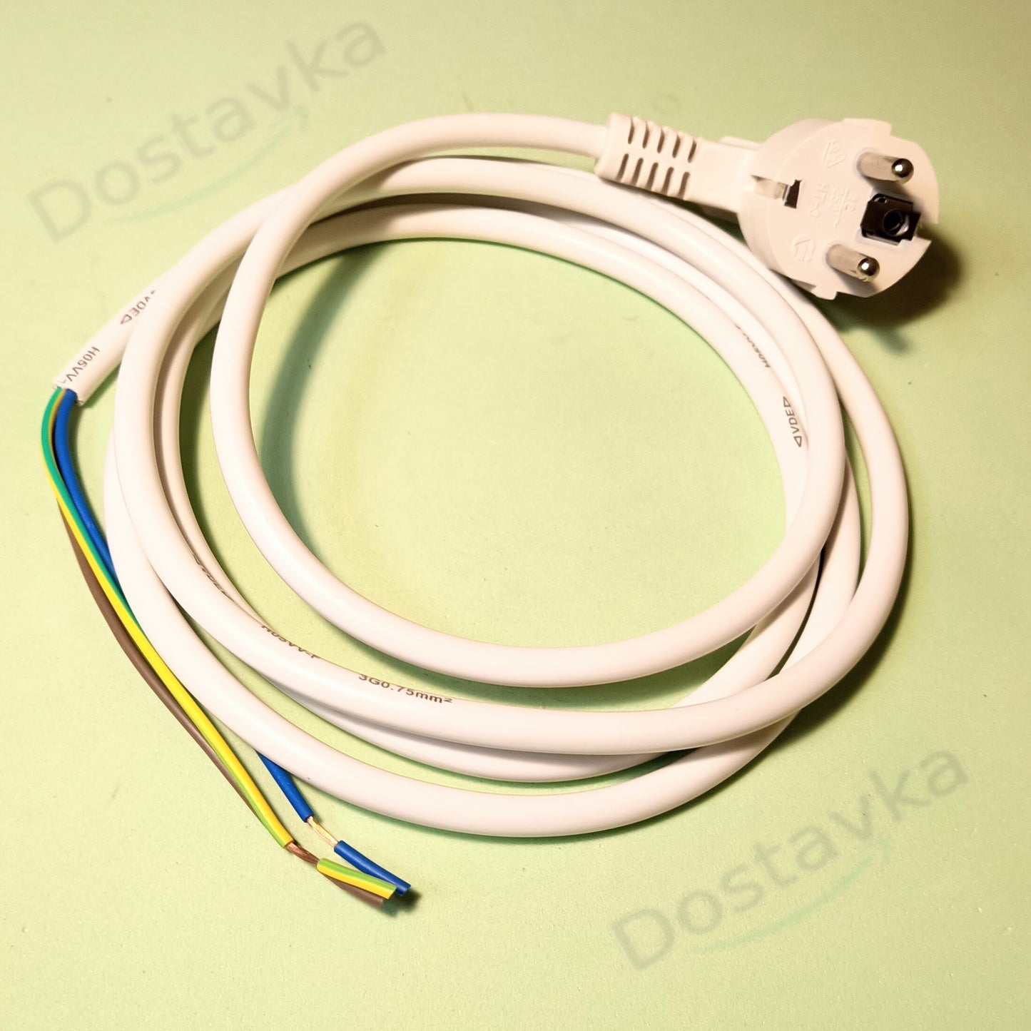 Sprut WCLift250/2, 400/3, 560/3F Sewage Pump Power Cable (H05VV-F) (3G0.75mm2) (1.7m) (with Plug) (A29)