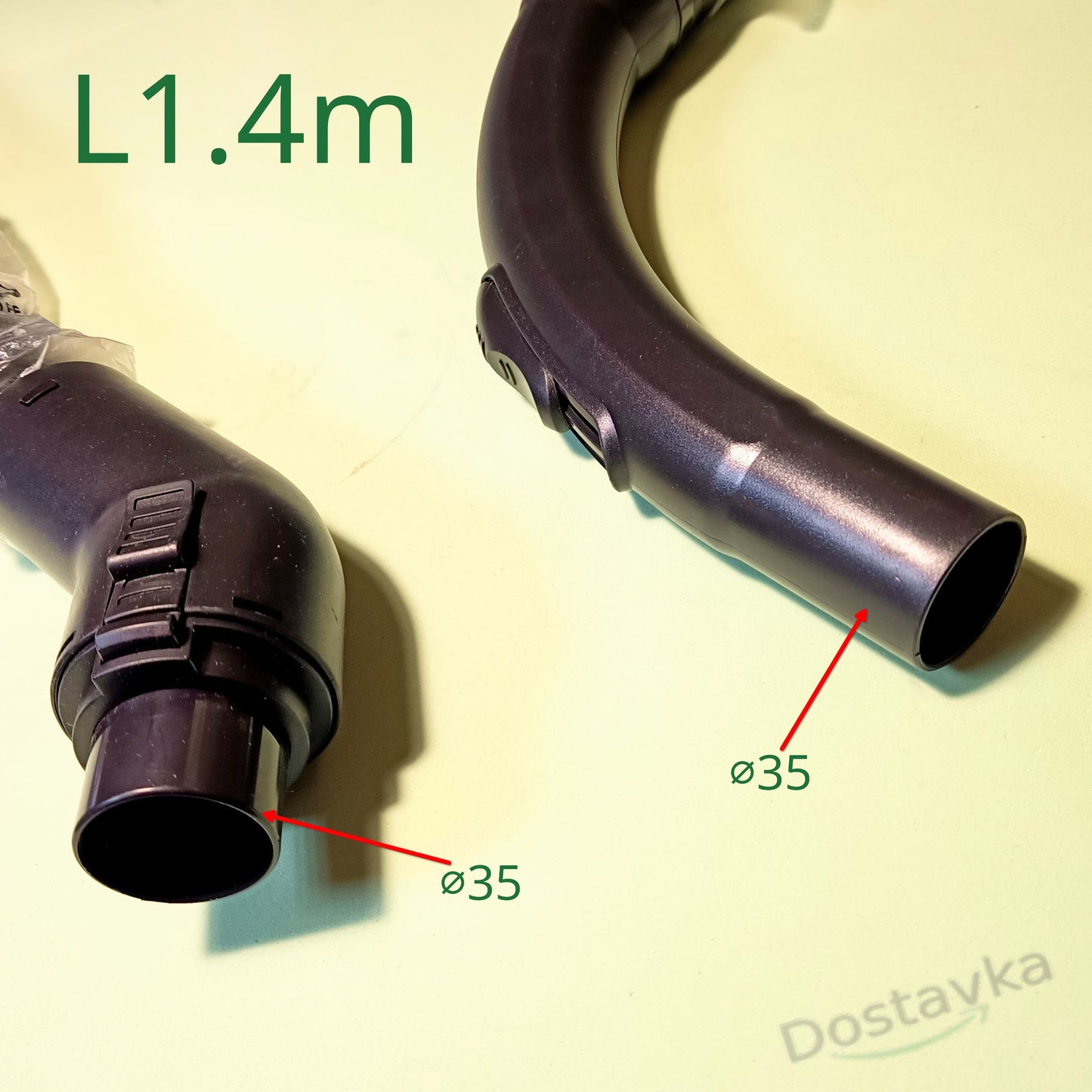 Vacuum cleaner hose D39 d35mm (assembled, angle adapter)