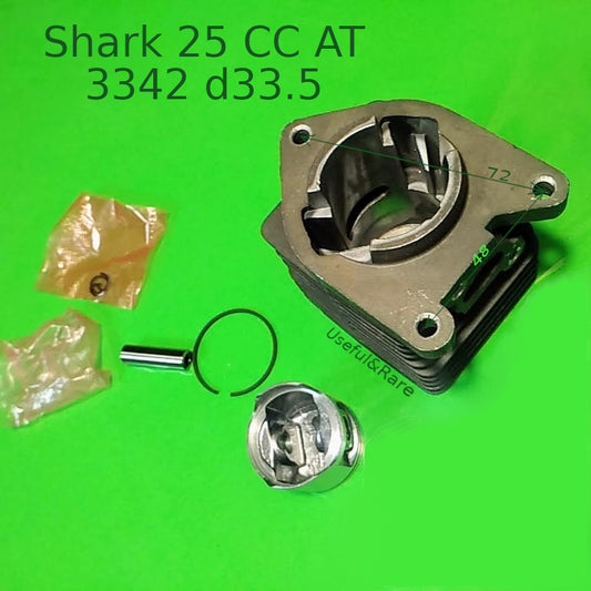 Piston repair kit for handheld lawn mower Shark 25 CC AT 3342 piston d33.5