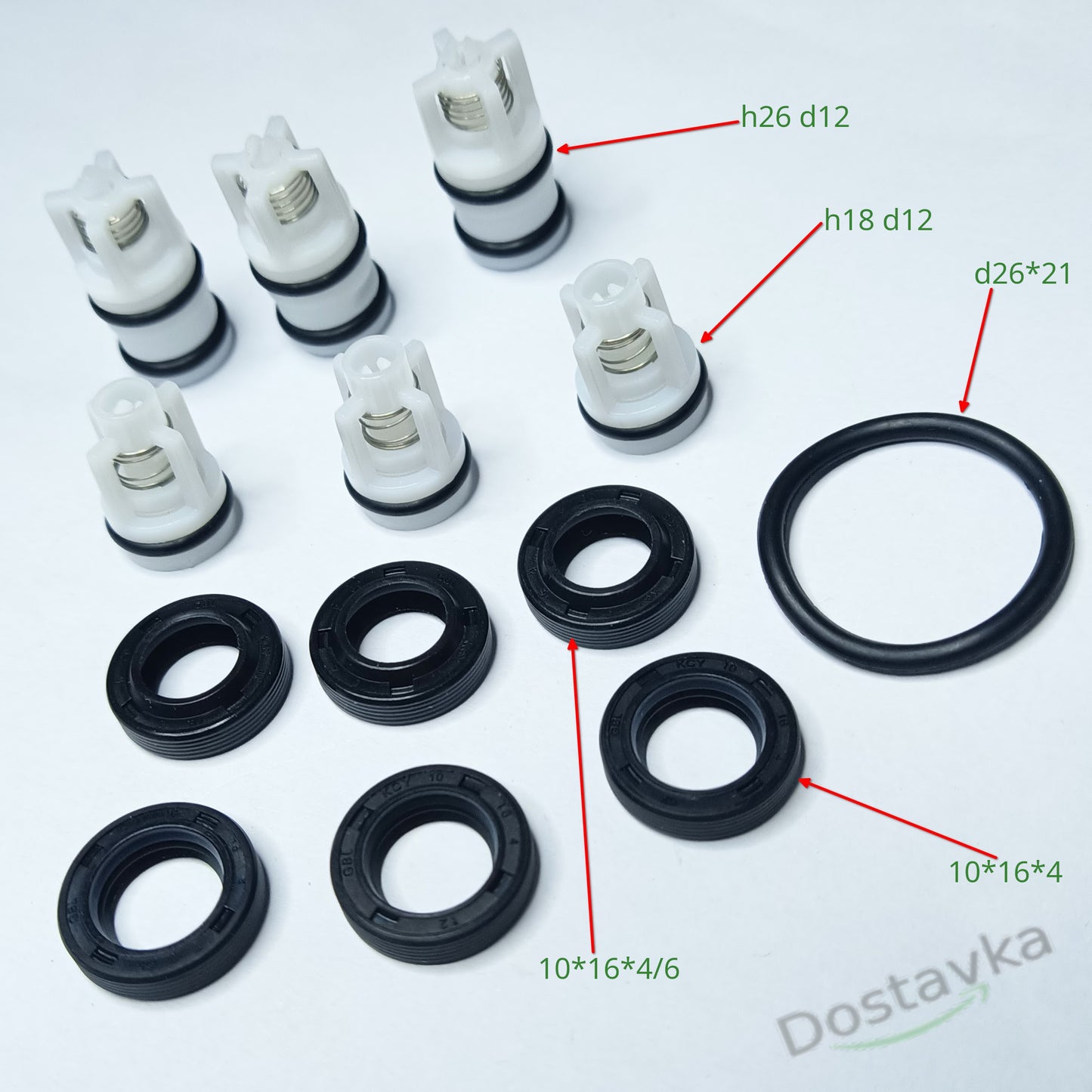 High pressure washer pump triangular head repair kit 10*16*5 h26*d12 h18*d12