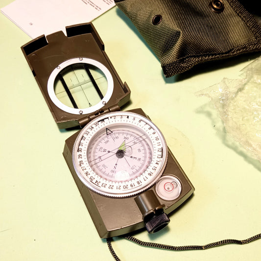 Lensatic prismatic compass tactical compass with lanyard and case