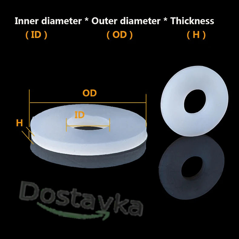 Heating system flanges flat soft silicone heat-resistant washer gasket