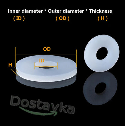Heating system flanges flat soft silicone heat-resistant washer gasket