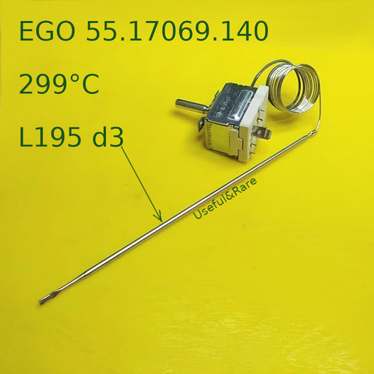 Electric oven operation control thermostat EGO 55.17069.140 299°C L195 d3