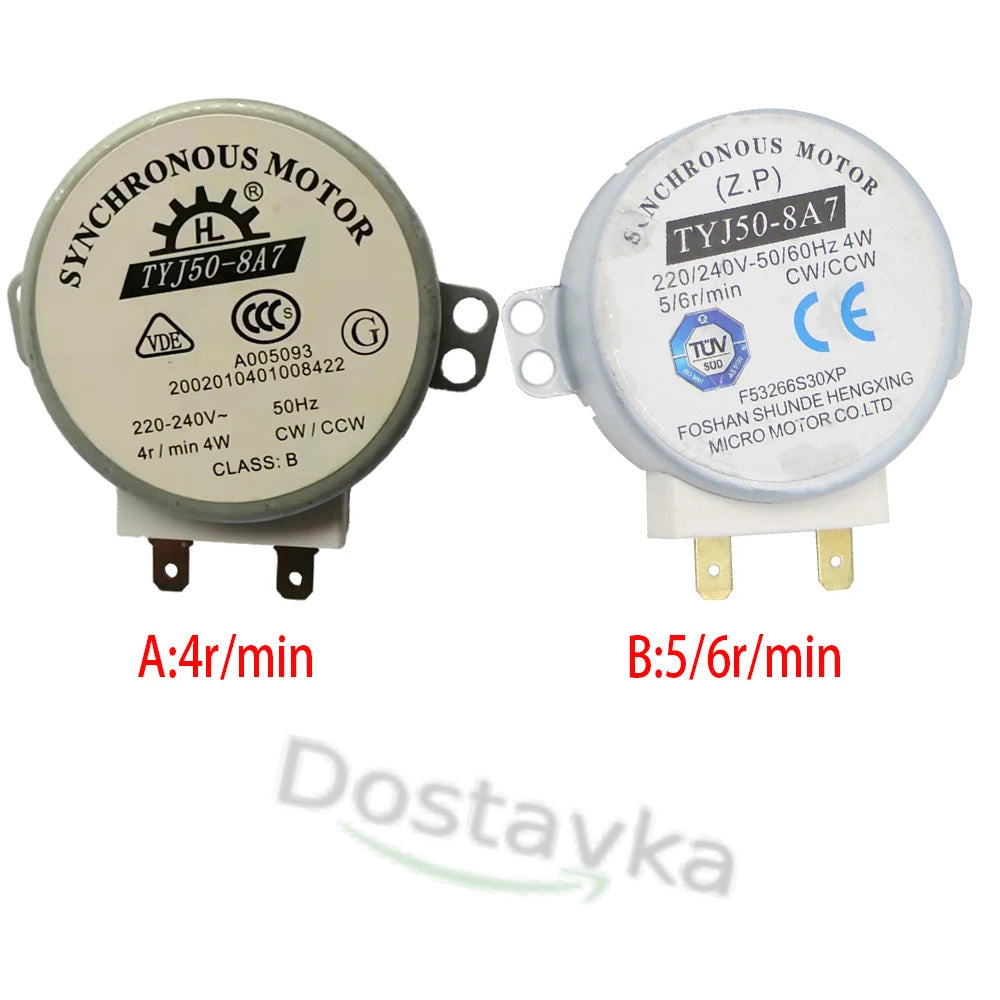 Gorenje Microwave oven tray motor TYJ50-8A7 5/6r/min 240V 4W H(rod)=14mm 