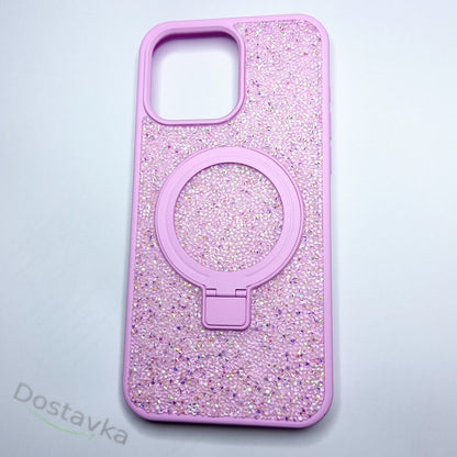 Swarovski Stand Case with MagSafe iPhone 15 Pro Max - Black
