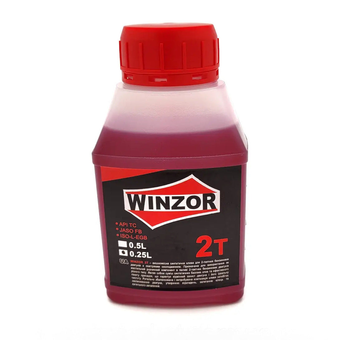 WINZOR 2-Stroke Engine Oil (Synthetic, 0.25L, Red)