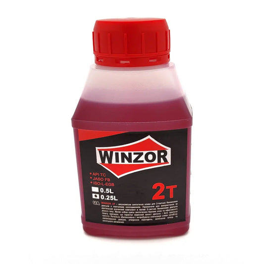 WINZOR 2-Stroke Engine Oil (Synthetic, 0.25L, Red)
