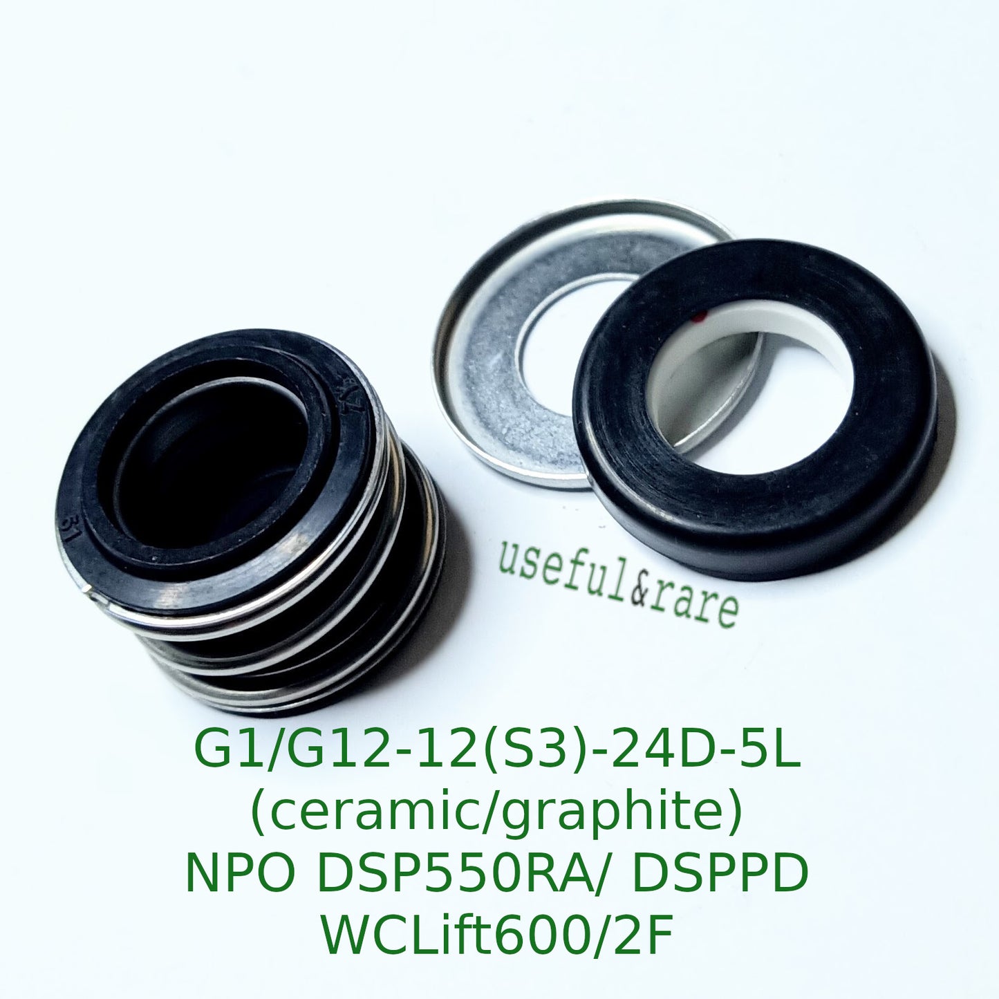 Mechanical seal G1/G12-12(S3)-24D-5L (ceramics/graphite) for drainage and fecal pumps NPO DSP550RA/ DSPPD/ WCLift600/2F
