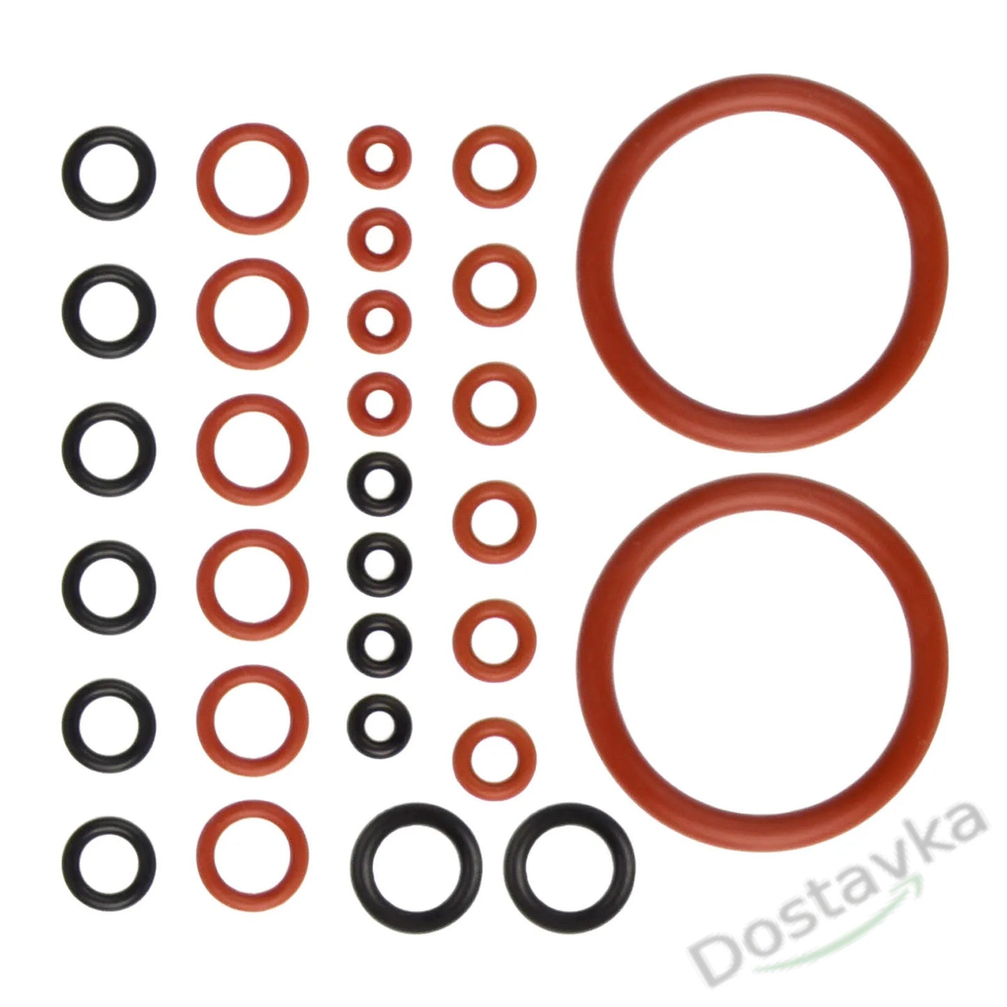 Ремкомплект терморезиновых колец 30 штук -40~200℃ для кофе машины кофеварки