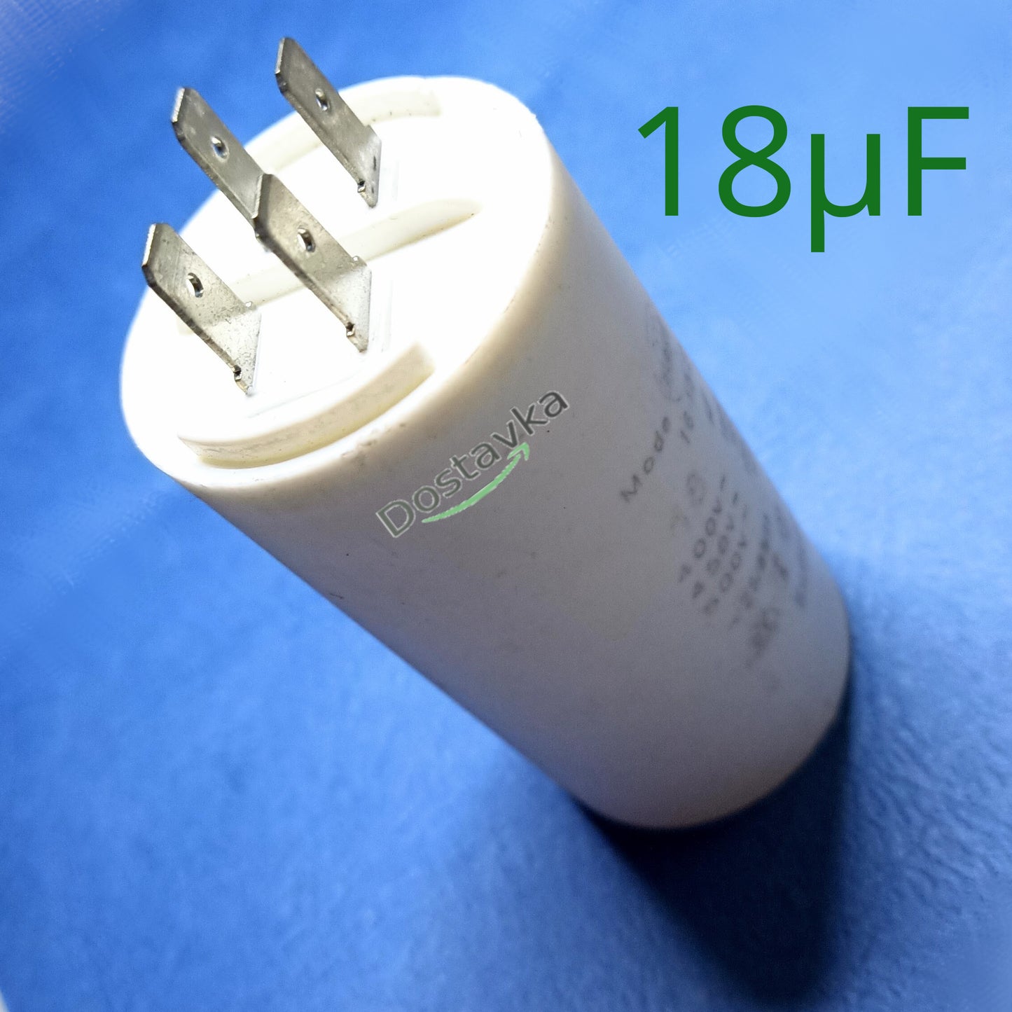 Capacitor d39 h70 4-pin 18 μF for submersible pump, concrete mixer