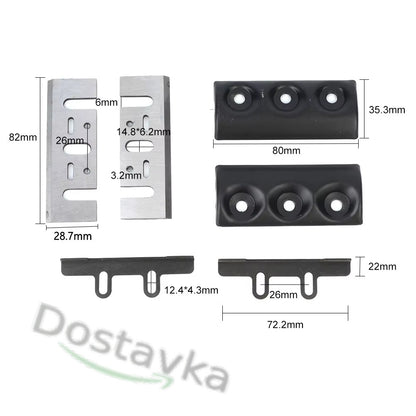 Set of blade wedges for Makita 1900B plane with five bolts