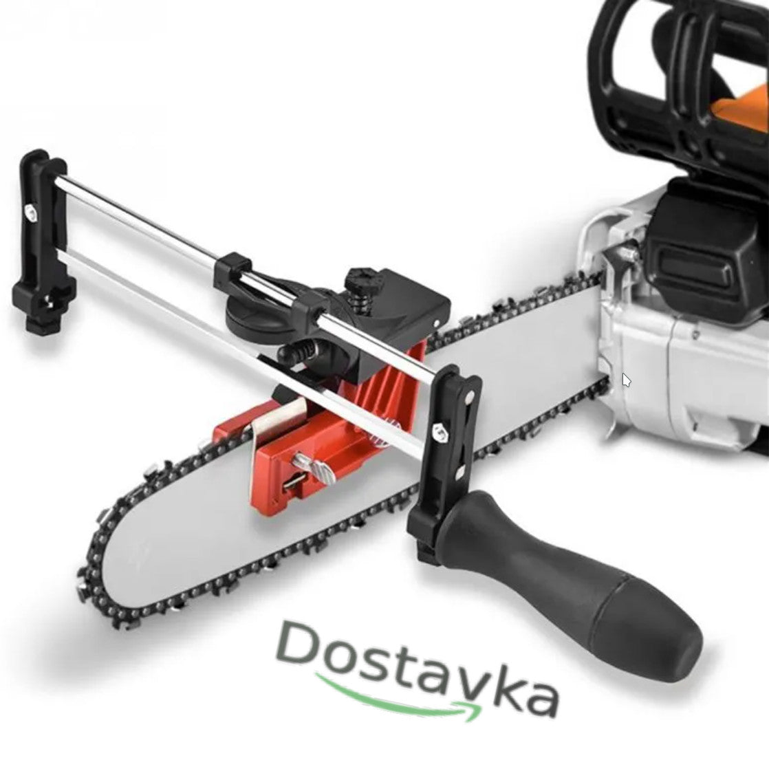 Electric chainsaw chain sharpening machine with tire mount