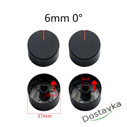 Handle d37 for gas stove/oven control on 6 mm shaft