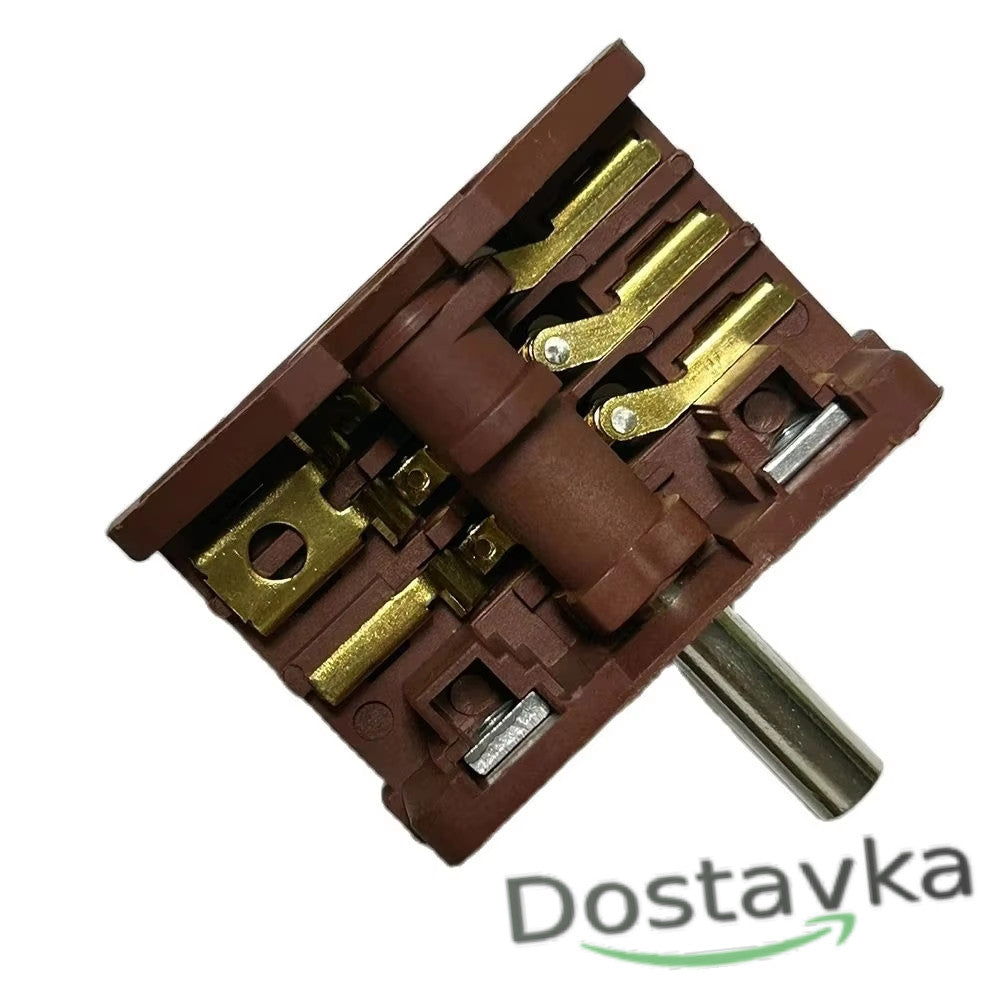 4 Mode 6-Pin Oven Rotary Selector Switch 16A T150 AC (Metal Shaft)