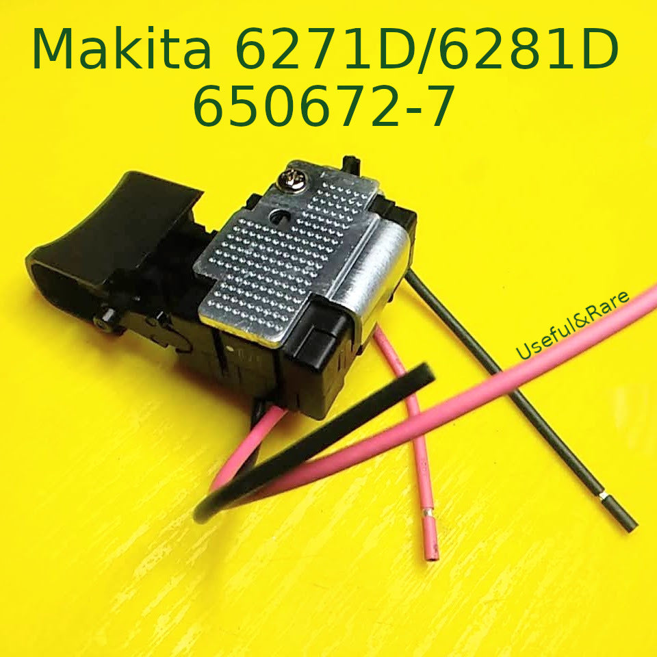 Makita 6271D/6281D screwdriver manual operation trigger switch 650672-7