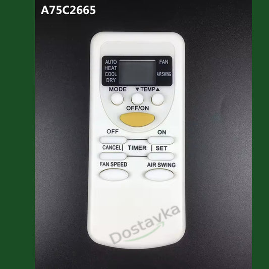Remote control for Panasonic air conditioner A75C2665