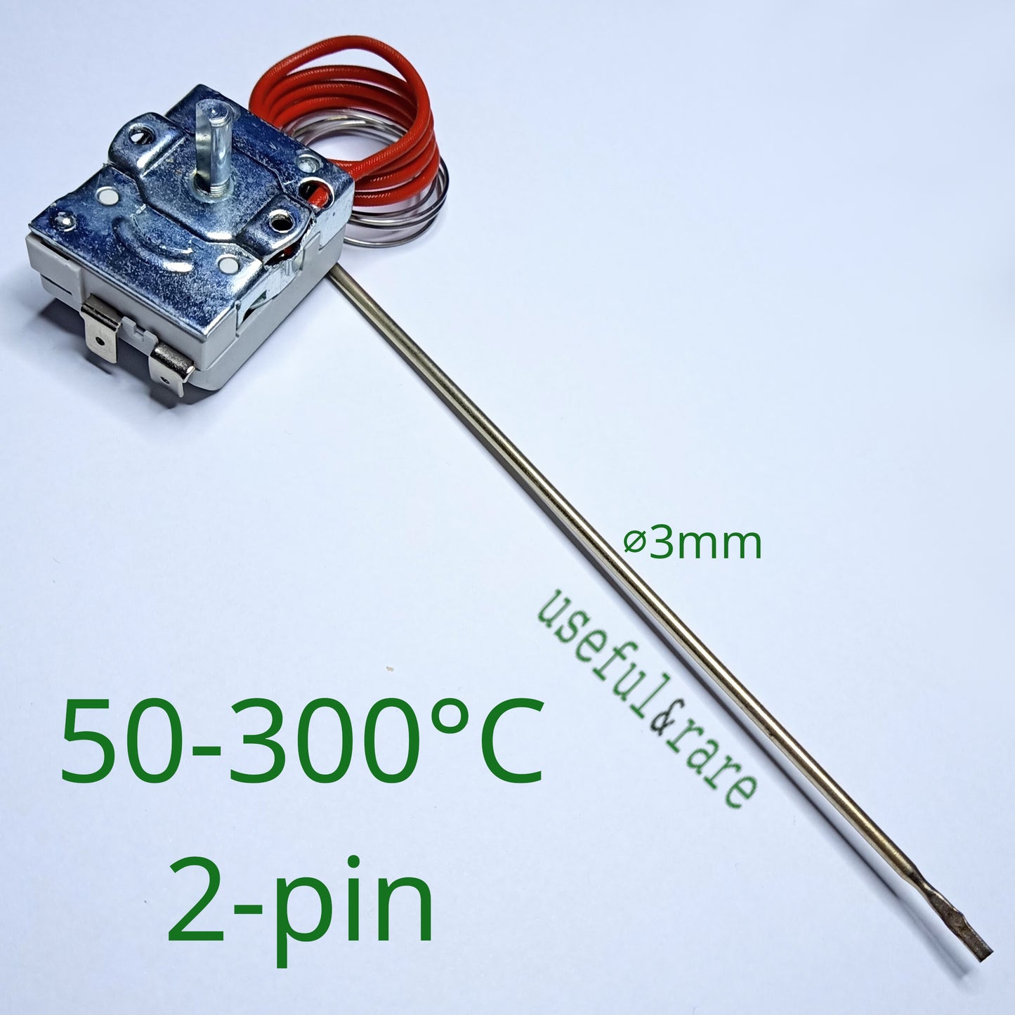 Electric oven 50-320°C capillary 2-pin thermostat Tecasa NT252 in ceramic body