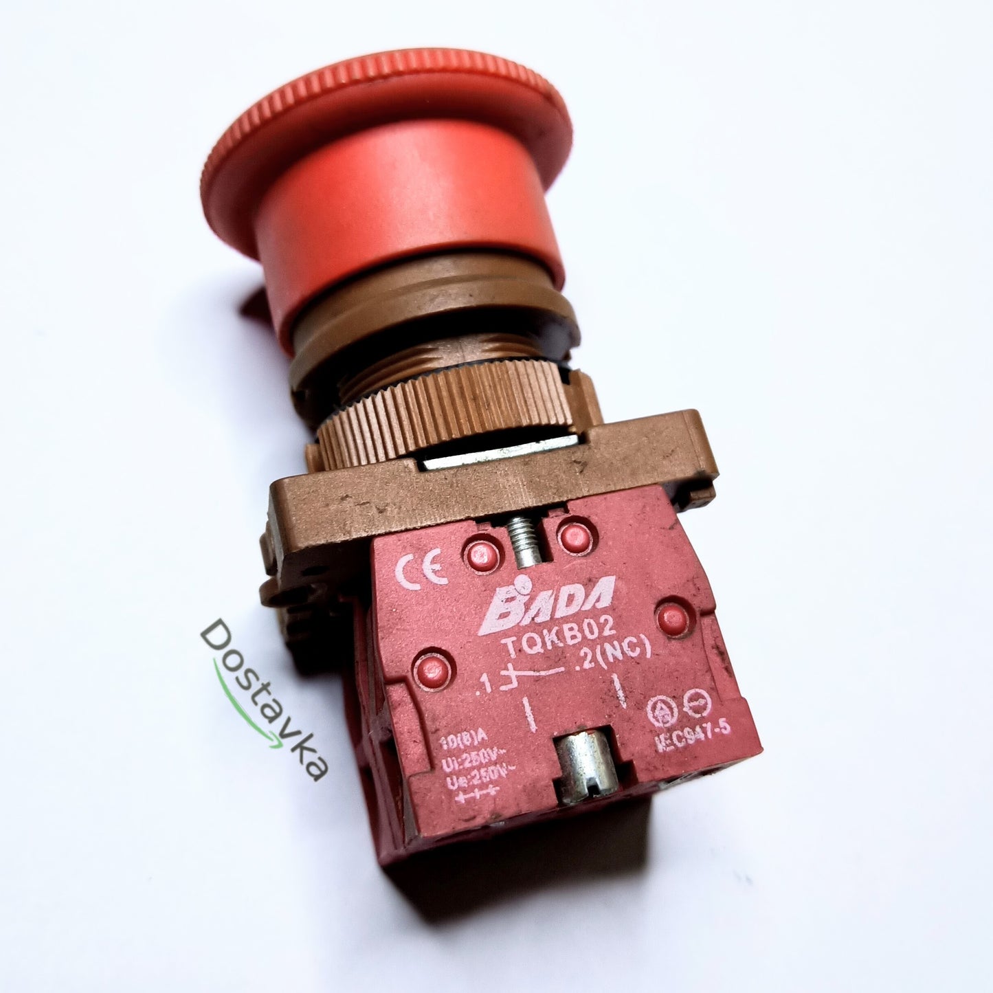 BADA TQKB02 (Schneider) mushroom-shaped emergency STOP button with locking mechanism