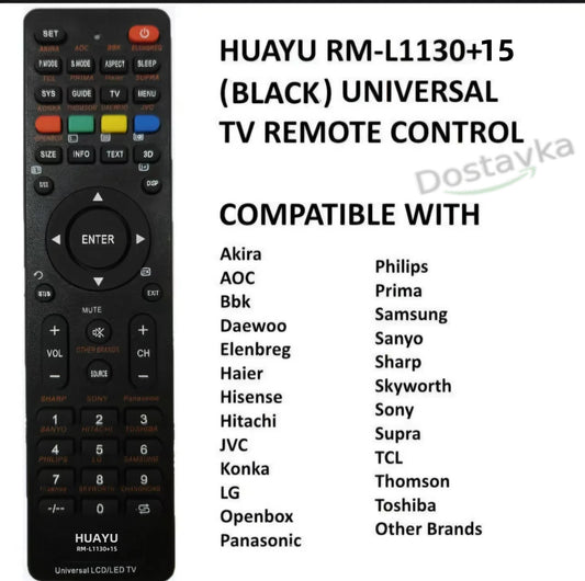 Any TV universal Remote control RM-L1130+ HUAYU