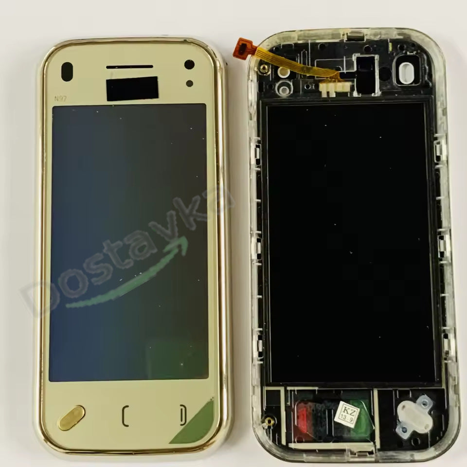 Touchscreen with front case for mobile phone N97 Nokia white (OR)