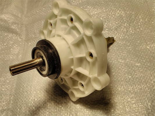 Semi automatic washing machine gearbox square drive and 11 splines and 6 bolts (without pulley)