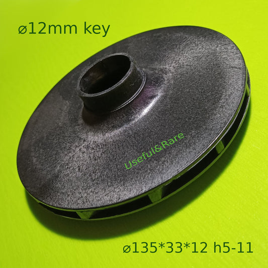 JSWm 15M, JSWm 2C series pumps impeller wheel 164GRJCR 15 pump (∅134x12x33 h5.5-11 key bushing h20)