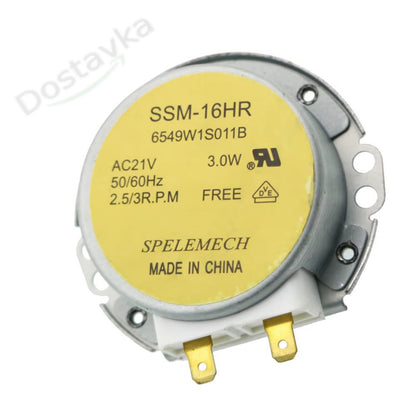 Microwave tray motor SSM-16HR 2.5/3r/min 21V 180mA 3W H(rod)=8.5mm LG