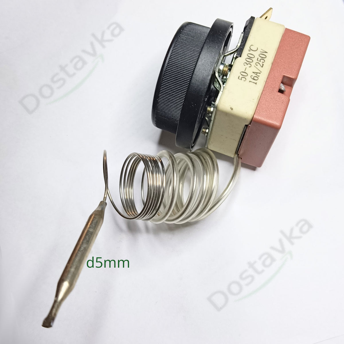 Thermostat up to 300°C at 16A for electric oven, soldering iron (6mm tube)