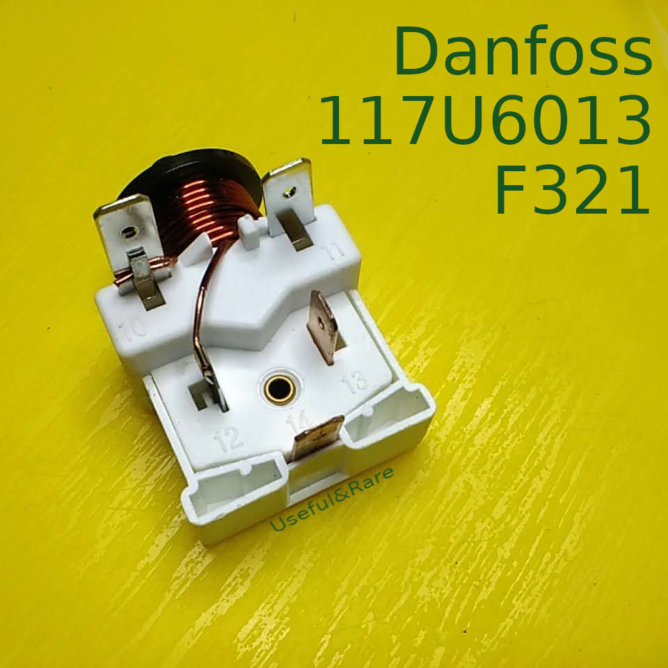 Refrigerator Start relay Danfoss 117U6013 F321 with inductive coil