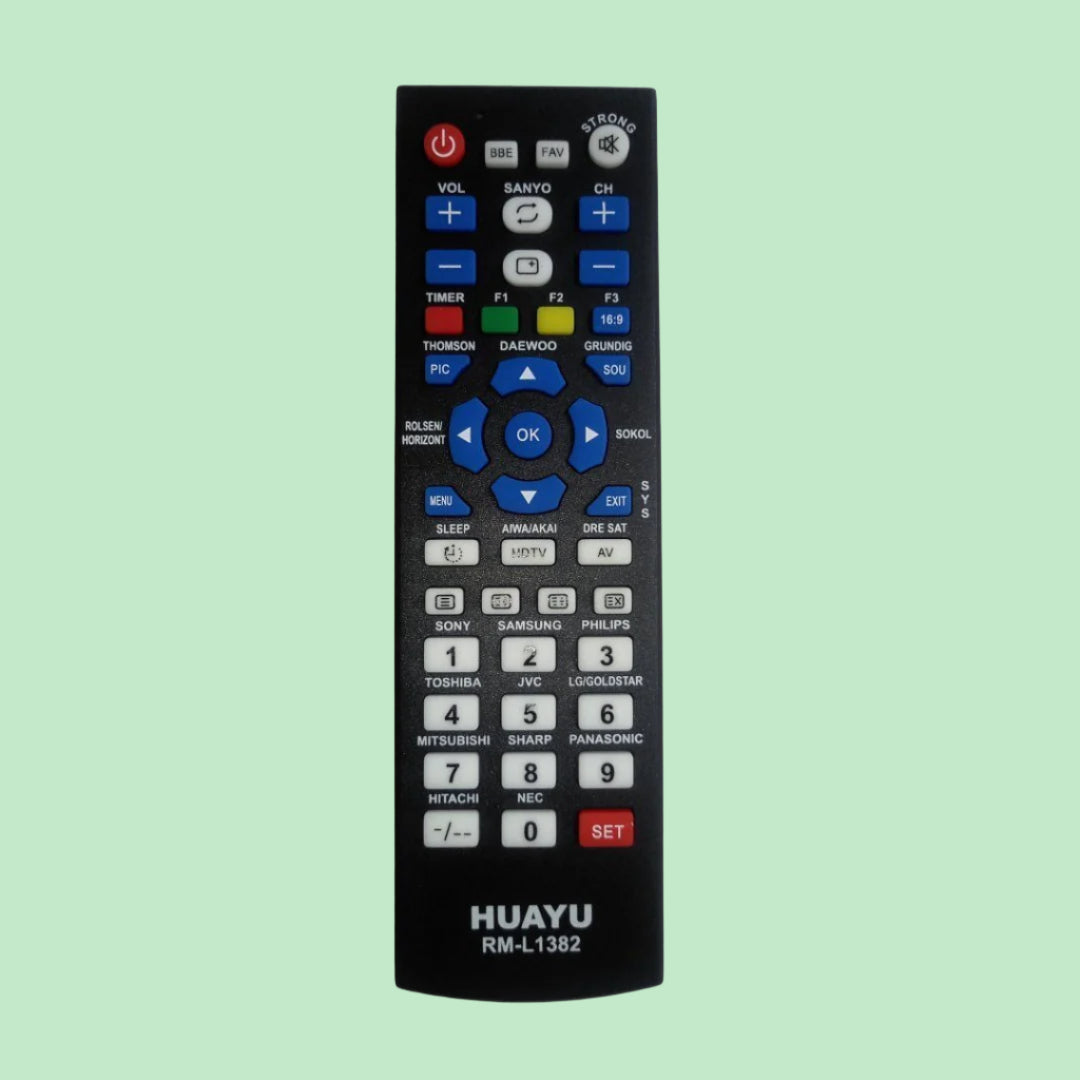 Universal remote control R-TV2 (R-TV3/ RM-L1382) for any TV