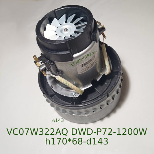Washing vacuum cleaner electric motor engine DWD-P72 h168 d143 1200W Ametek replacement