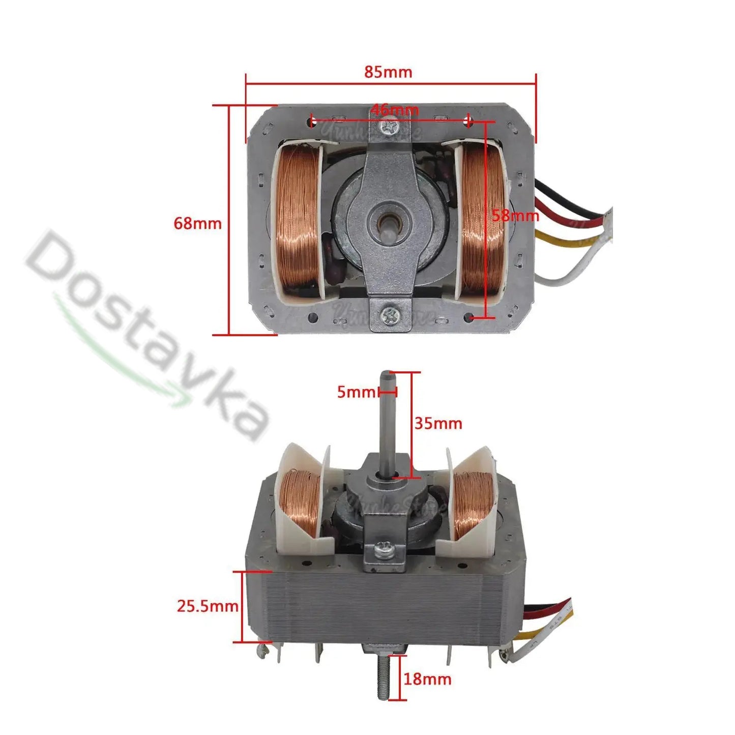 3-speed bare shaft kitchen hood motor YJF-8428, 0.8A, 150W