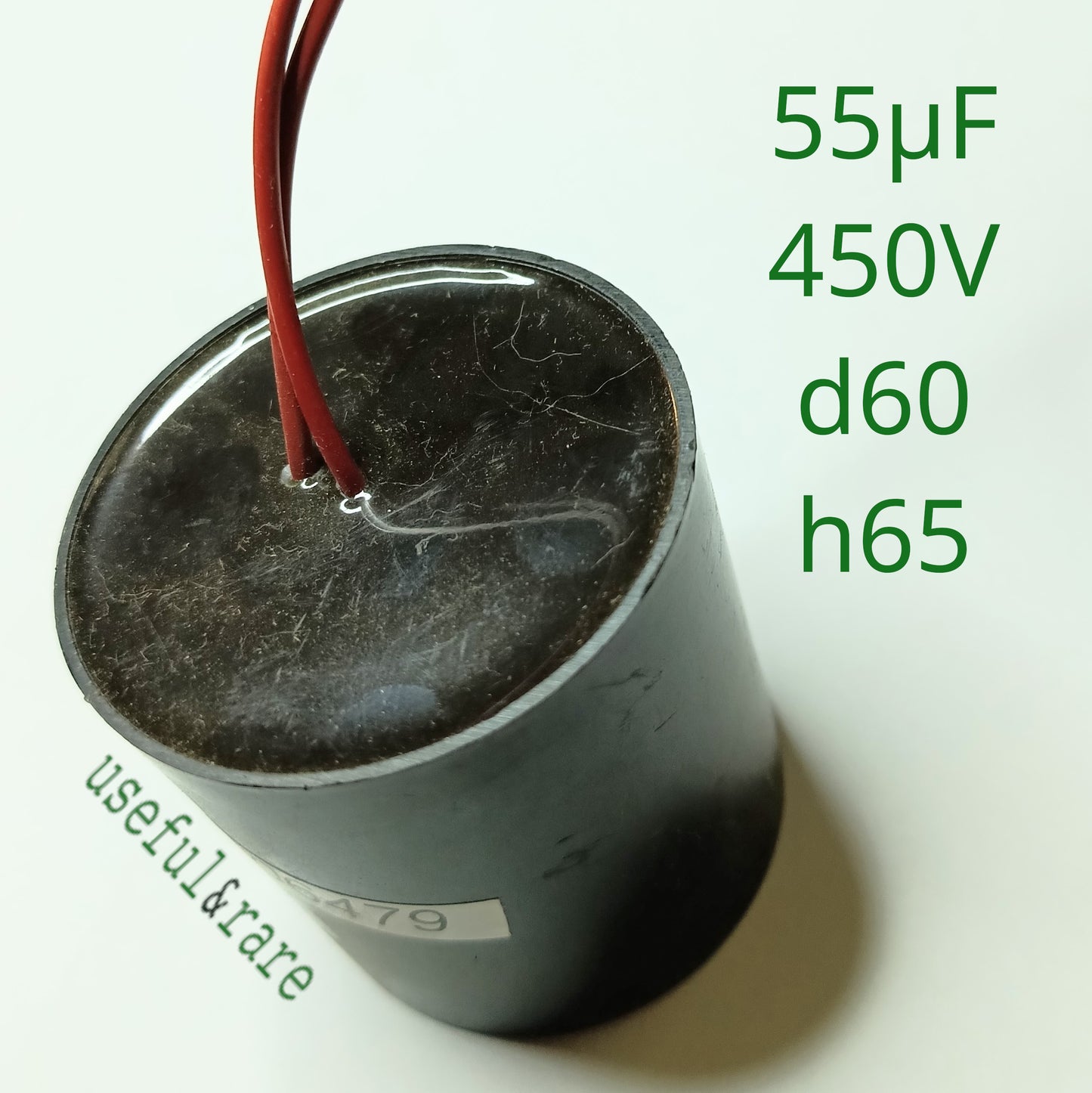 Capacitor for pump NPO 75SWS3-80-1,5 55μF 450V (d60*h65) (wire) (oil)