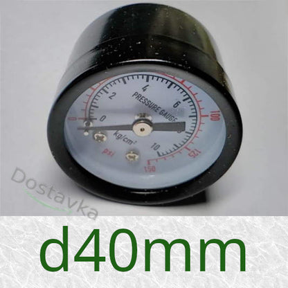 Compressor pressure gauge D50/40 thread 1/4" (d12.5)/ 1/8" (d9.5)