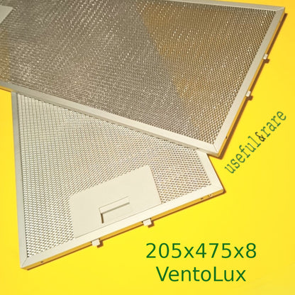 VentoLux range hood metal grease filter 205x475x8