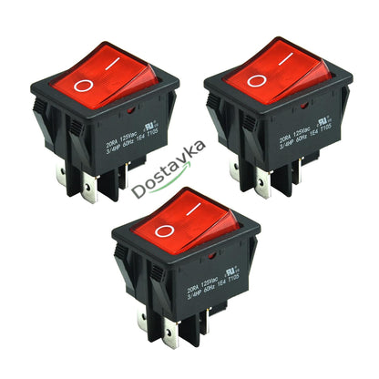 Button KCD4 16A-250V 20A-125V T85/55 on 4 contacts