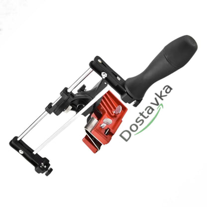 Electric chainsaw chain sharpening machine with tire mount