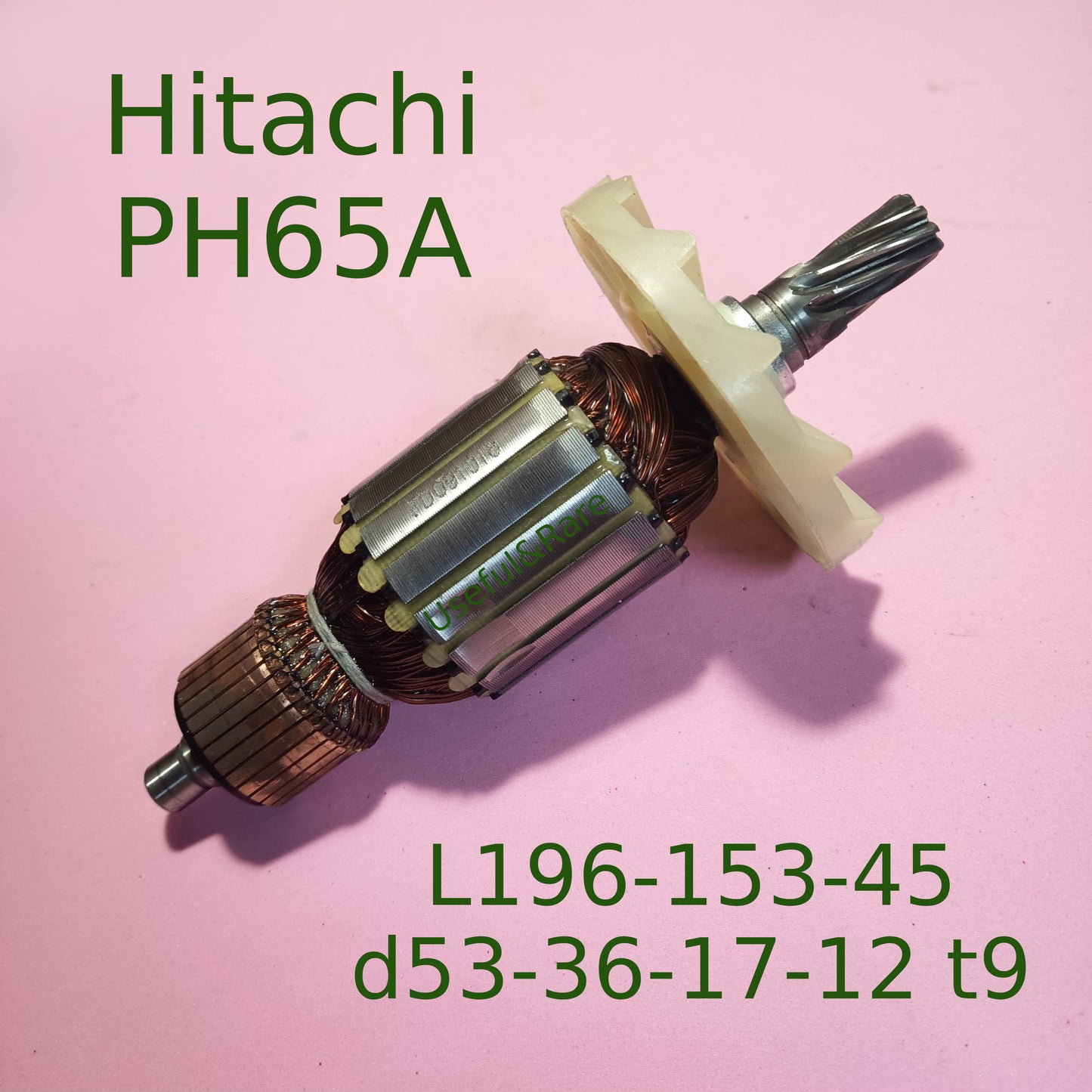 Hitachi PH65A 220V demolition hammer motor armature d53 L150-196 t9