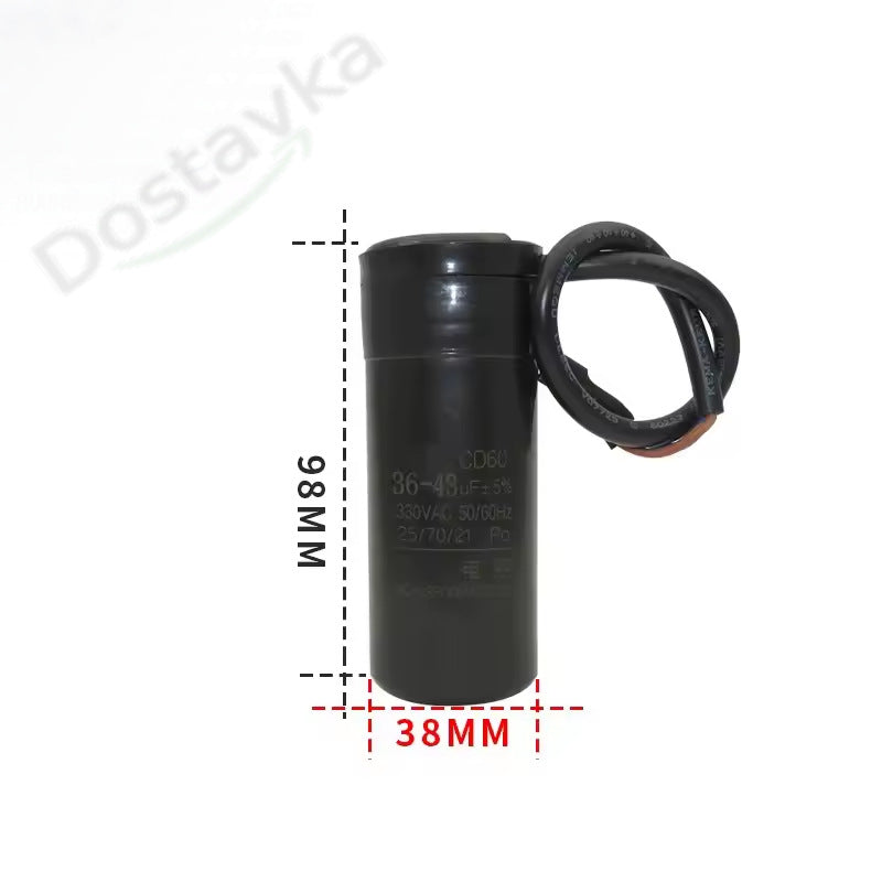 Refrigerator Freezer Compressor Start Capacitor (CD60, 330V, 47uF)