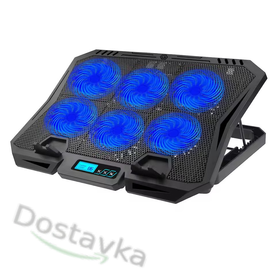 Laptop Cooling Pad with Cooler H9 (2 USB Ports + 6 Fans)