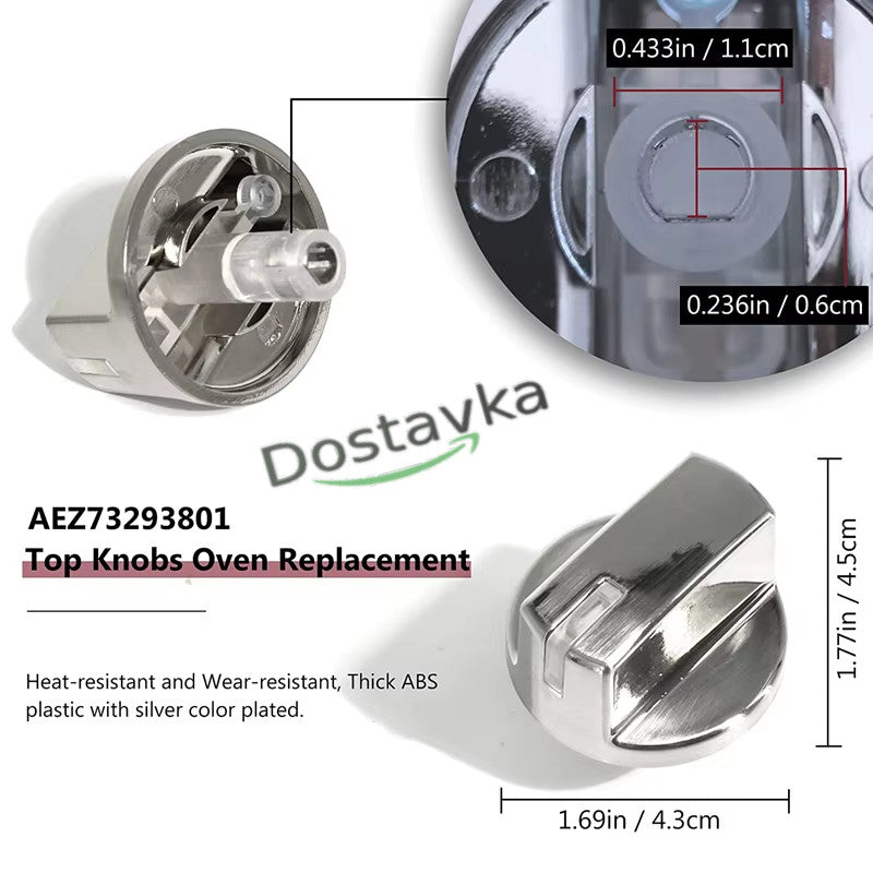 Set of handles (5 pcs) for LG hob AEZ73293801, AP5594929, 2025031, AH3639420, EA3639420, EBZ60710601, PS3639420