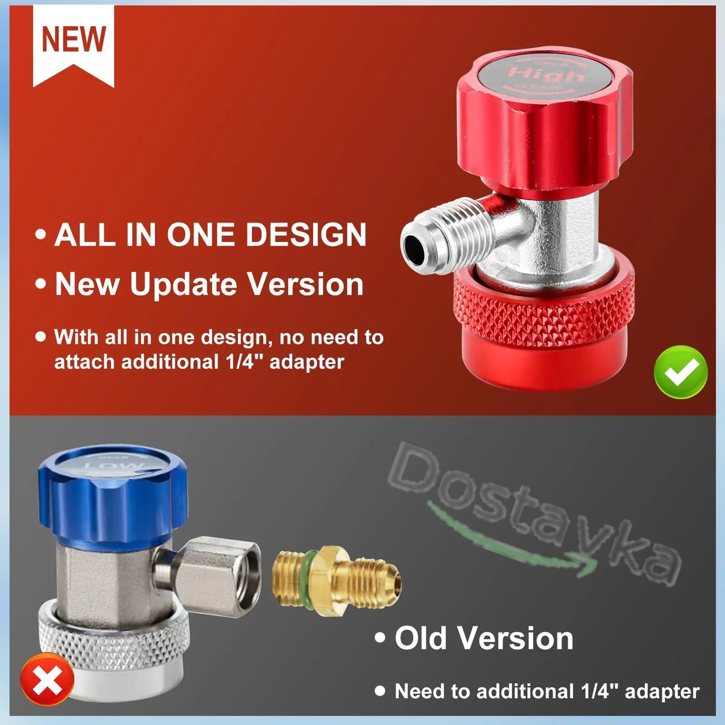 Set of refueling couplings VALUE VHF-SA VHF-A (low + high pressure) quick-release (1/4" SAE)